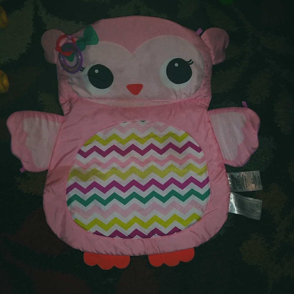 Kids II little lamb pink play mat with rattle